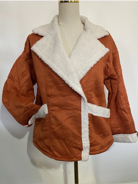 PrettyGarden Jackets & Blazers - Fall/Autumn Jacket/Faux Suede Woman's Size Large Rust/Orange